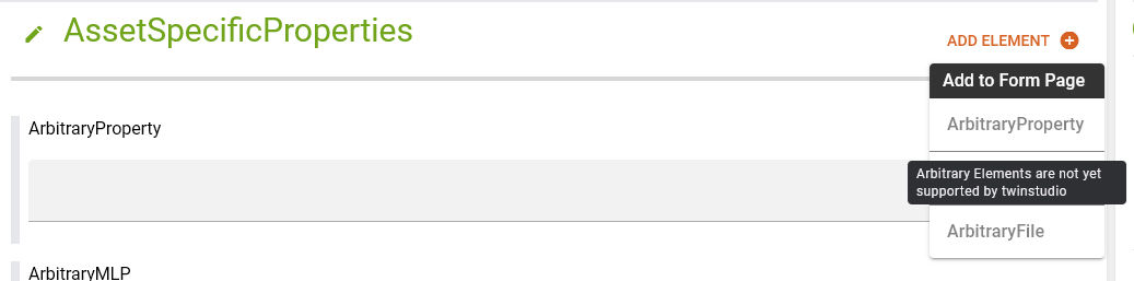 Arbitray Properties Add Dialog