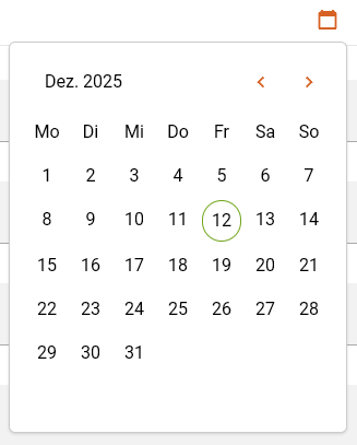 Date Control Popup